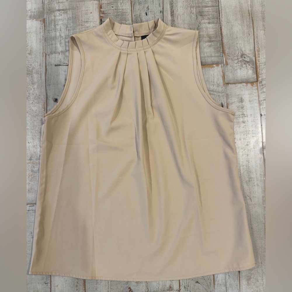 SHEIN Sleeveless Cream Blouse